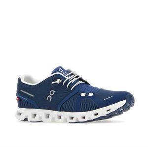 On Running Blue and Gray Sneakers with Mesh Ventilation